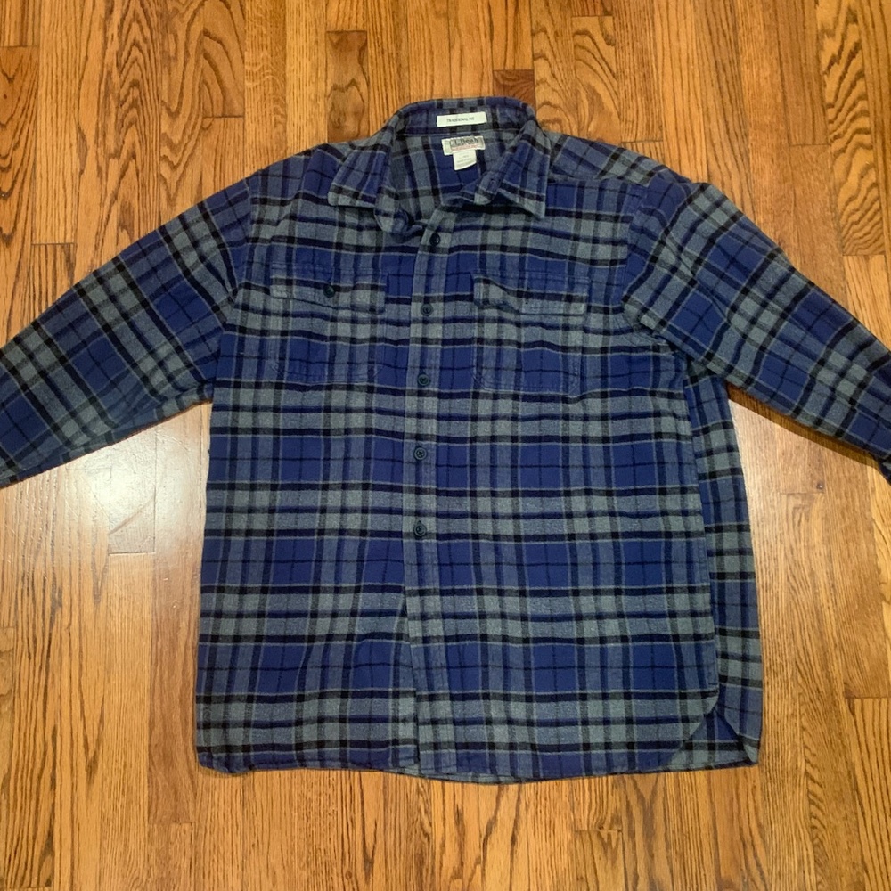 LL Bean Men's Flannel Chamois Shirt Plaid